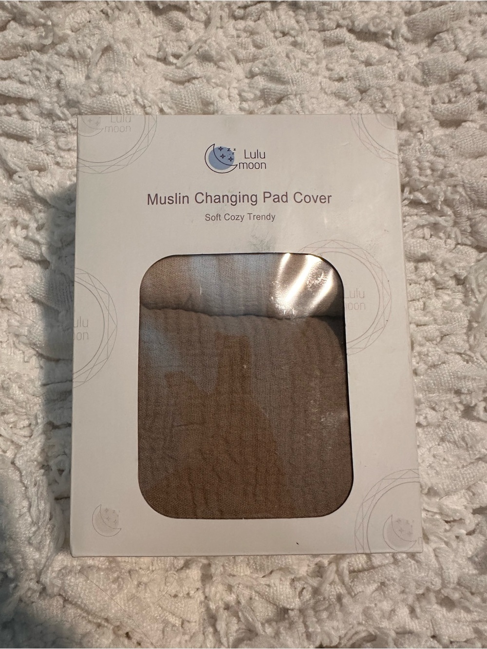 Lulu Moon Muslin Changing Pad Cover - Taupe